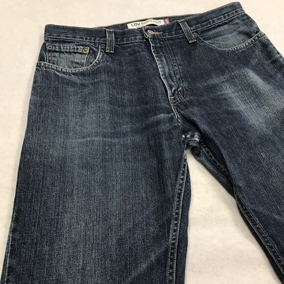 Y2K LEVIS 527 Low Boot Cut Jeans Men 34x34 Distress Denim Blue Cowboy Western - Picture 6 of 16